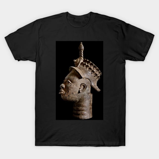 Ife Bronze Head Portrait T-Shirt by photoclique